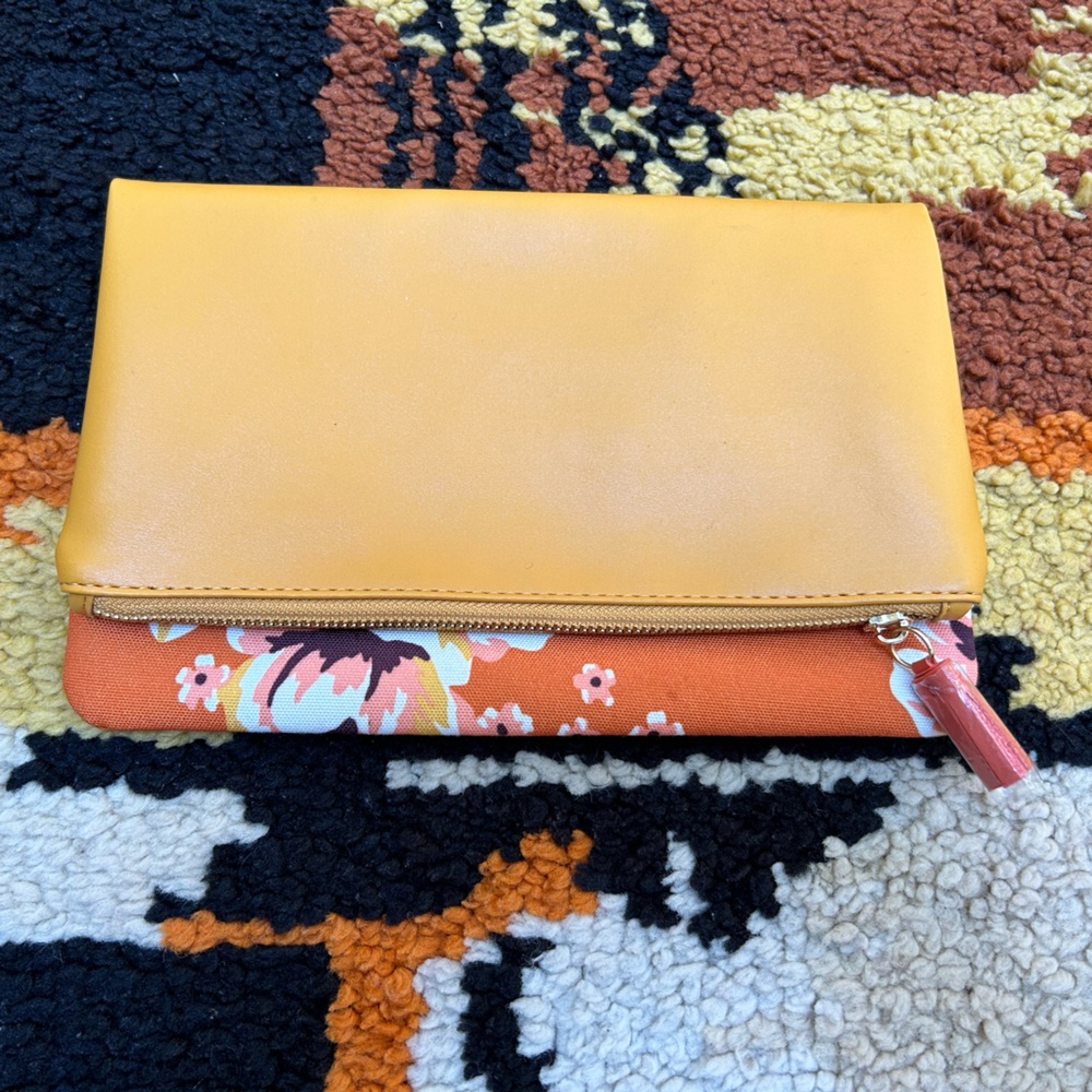 RACHEL PALLY, fold over, floral leather clutch!! - Picture 2 of 15